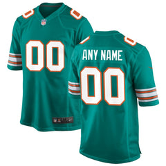 NFL Miami Dolphins Alternate Custom Game Jersey - Aqua