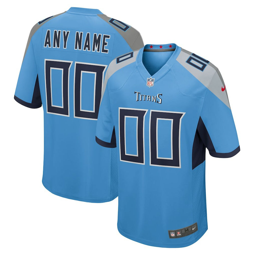 NFL Tennessee Titans Alternate Custom Game Jersey - Light Blue