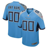 NFL Tennessee Titans Alternate Custom Game Jersey - Light Blue