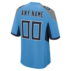 NFL Tennessee Titans Alternate Custom Game Jersey - Light Blue
