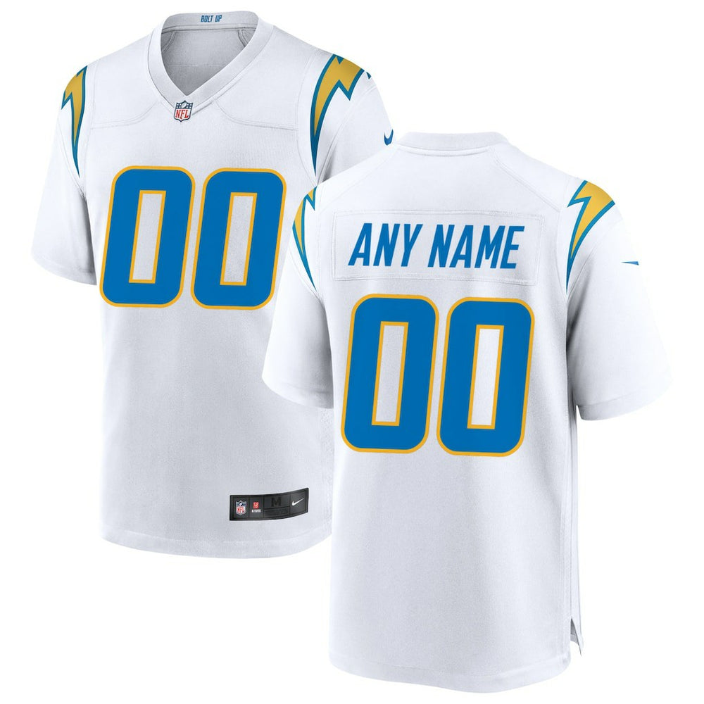 NFL Los Angeles Chargers Custom Game Jersey - White