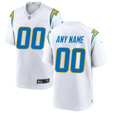 NFL Los Angeles Chargers Custom Game Jersey - White