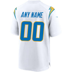 NFL Los Angeles Chargers Custom Game Jersey - White