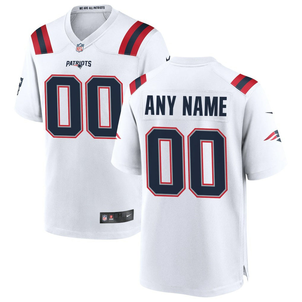 NFL New England Patriots Custom Game Jersey - White