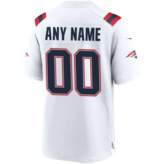 NFL New England Patriots Custom Game Jersey - White