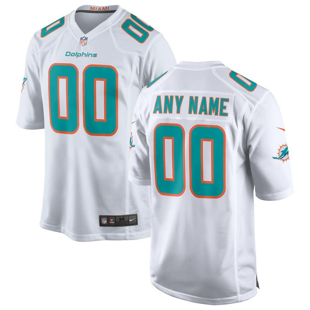 Miami Dolphins Custom Game Jersey White