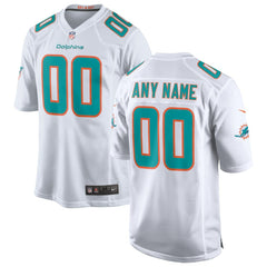 Miami Dolphins Custom Game Jersey White