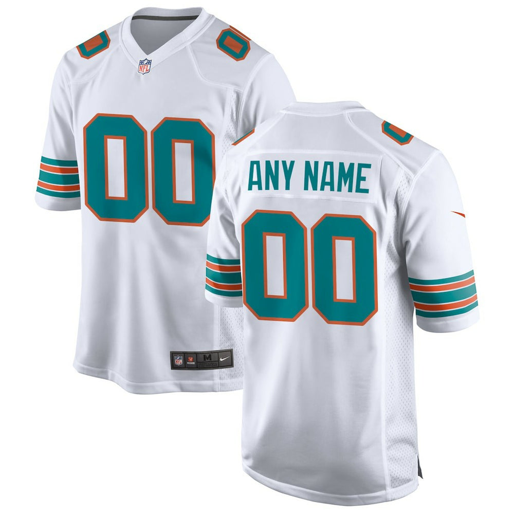 NFL Miami Dolphins Alternate Custom Game Jersey - White