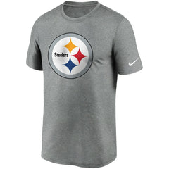 Pittsburgh Steelers Logo Essential Legend Performance T-Shirt Heathered Charcoal