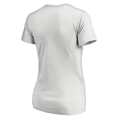 Cincinnati Reds Women's Floral Arched Logo V-Neck T-Shirt - White T-shirts