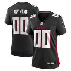 NFL Atlanta Falcons Women's Custom Game Jersey - Black