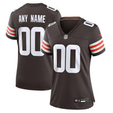 NFL Cleveland Browns Women's Custom Game Jersey - Brown