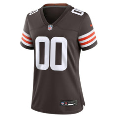 NFL Cleveland Browns Women's Custom Game Jersey - Brown