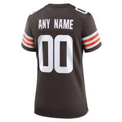 NFL Cleveland Browns Women's Custom Game Jersey - Brown