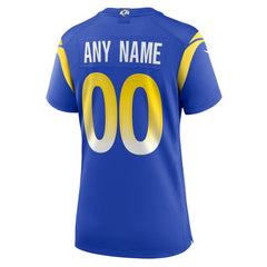 NFL Los Angeles Rams Women's Custom Game Jersey - Royal
