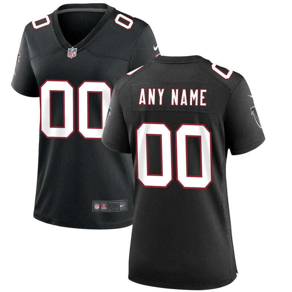 Atlanta Falcons Women's Throwback Custom Game Jersey Black