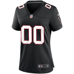 NFL Atlanta Falcons Women's Throwback Custom Game Jersey - Black