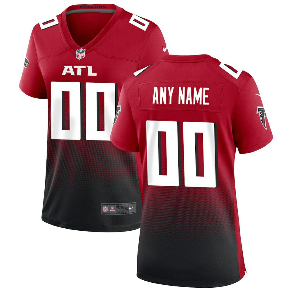 NFL Atlanta Falcons Women's Alternate Custom Game Jersey - Red