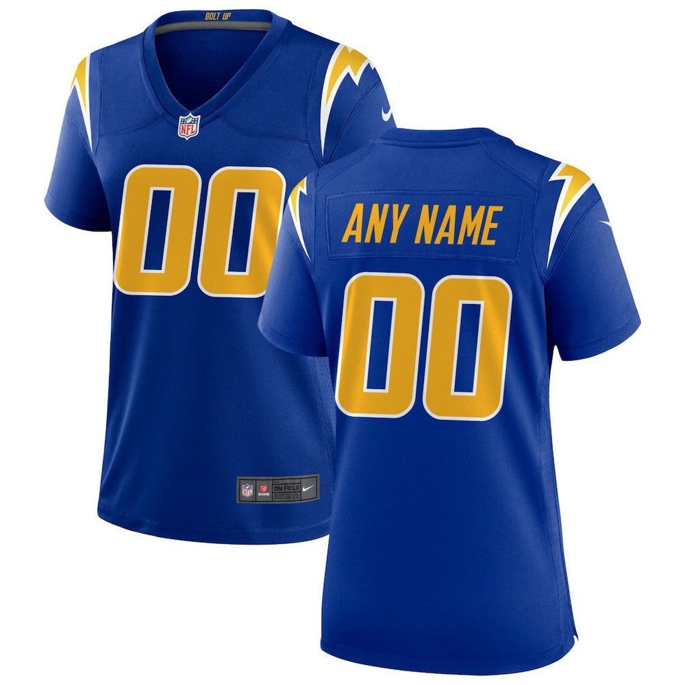 NFL Los Angeles Chargers Women's Alternate Custom Game Jersey - Royal