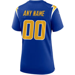 NFL Los Angeles Chargers Women's Alternate Custom Game Jersey - Royal