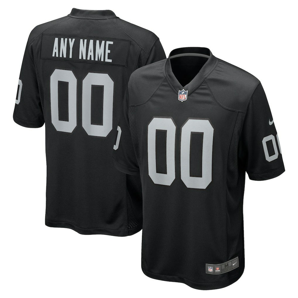 NFL Las Vegas Raiders Youth Custom Game Jersey - Black