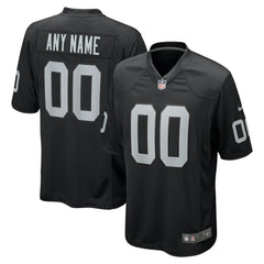 NFL Las Vegas Raiders Youth Custom Game Jersey - Black