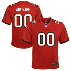 NFL Tampa Bay Buccaneers Youth Custom Game Jersey - Red