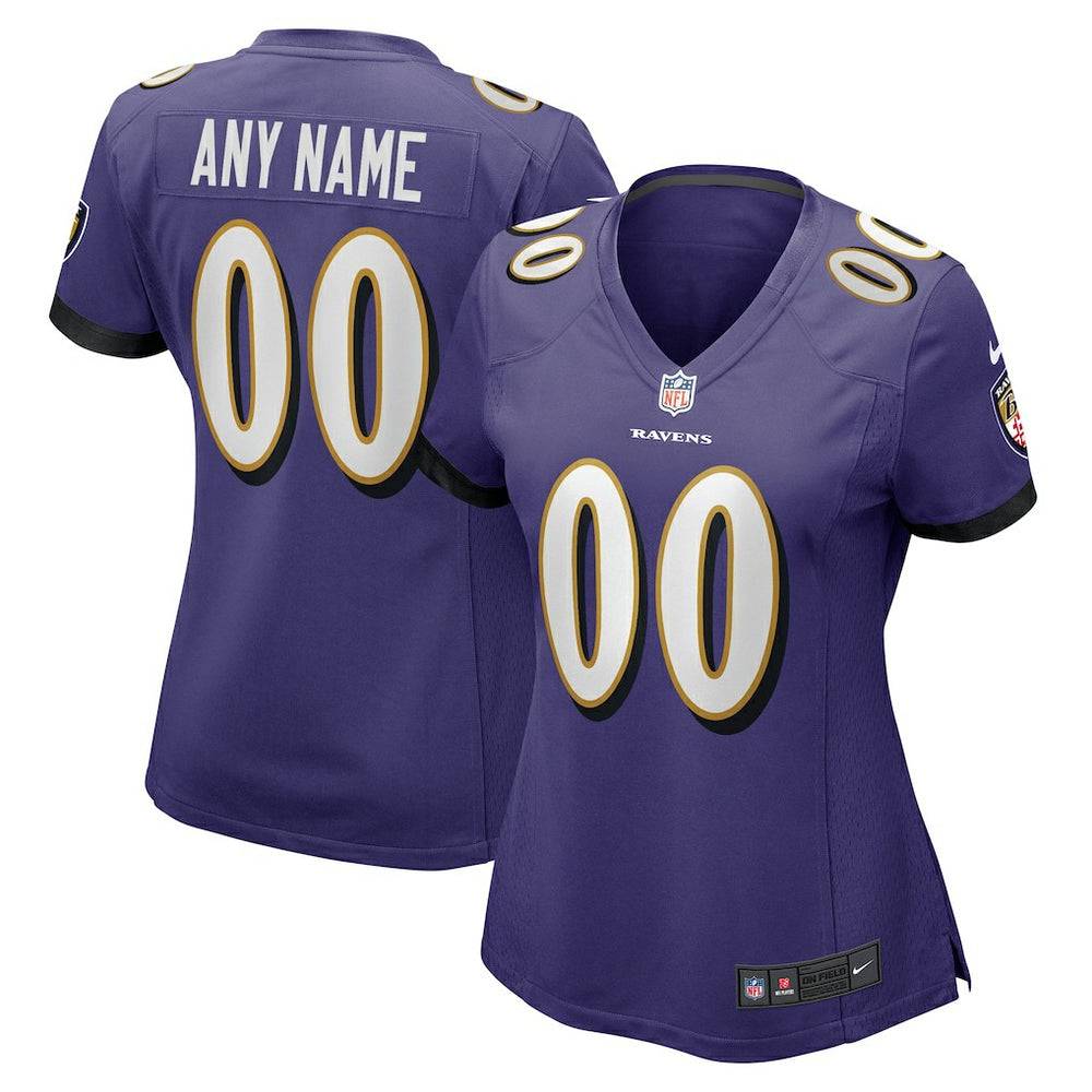 NFL Baltimore Ravens Women's Custom Game Jersey - Purple