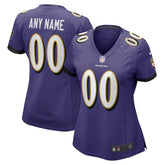 NFL Baltimore Ravens Women's Custom Game Jersey - Purple