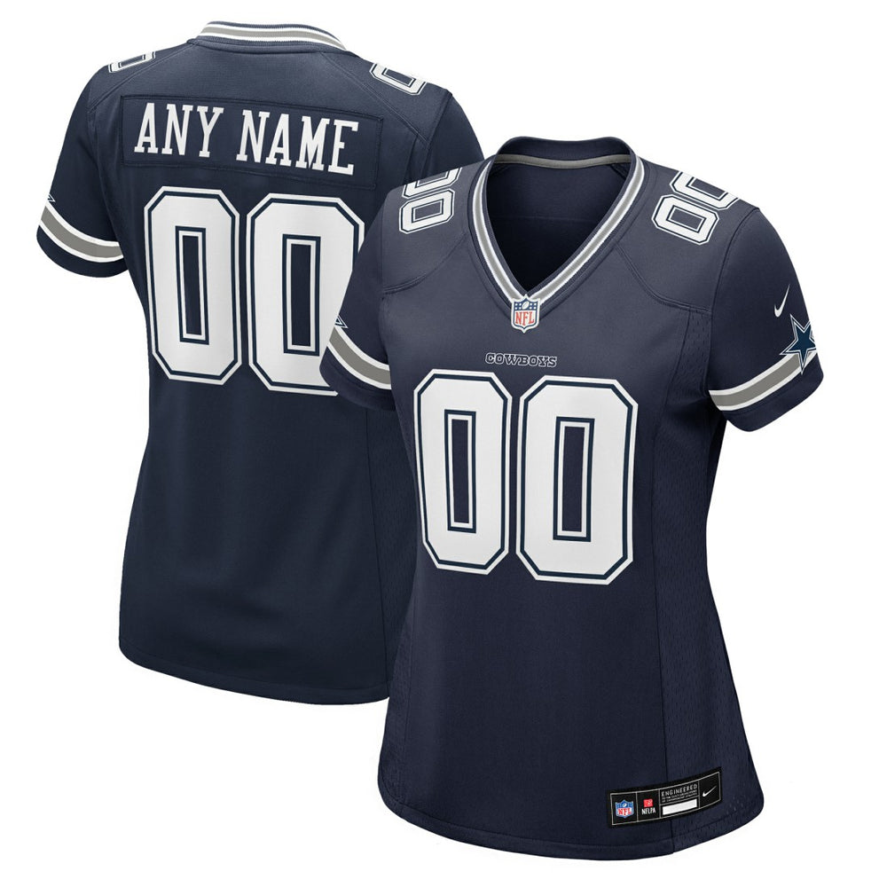 NFL Dallas Cowboys Women's Custom Game Jersey - Navy