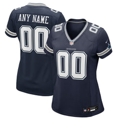 NFL Dallas Cowboys Women's Custom Game Jersey - Navy