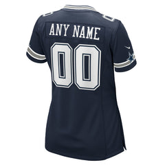 NFL Dallas Cowboys Women's Custom Game Jersey - Navy