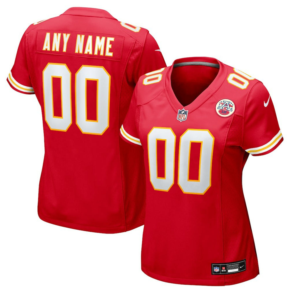 NFL Kansas City Chiefs Women's Custom Game Jersey - Red