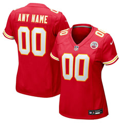 NFL Kansas City Chiefs Women's Custom Game Jersey - Red