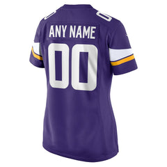 NFL Minnesota Vikings Women's Custom Game Jersey - Purple