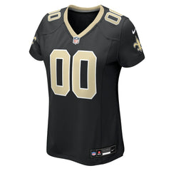 NFL New Orleans Saints Women's Custom Game Jersey - Black