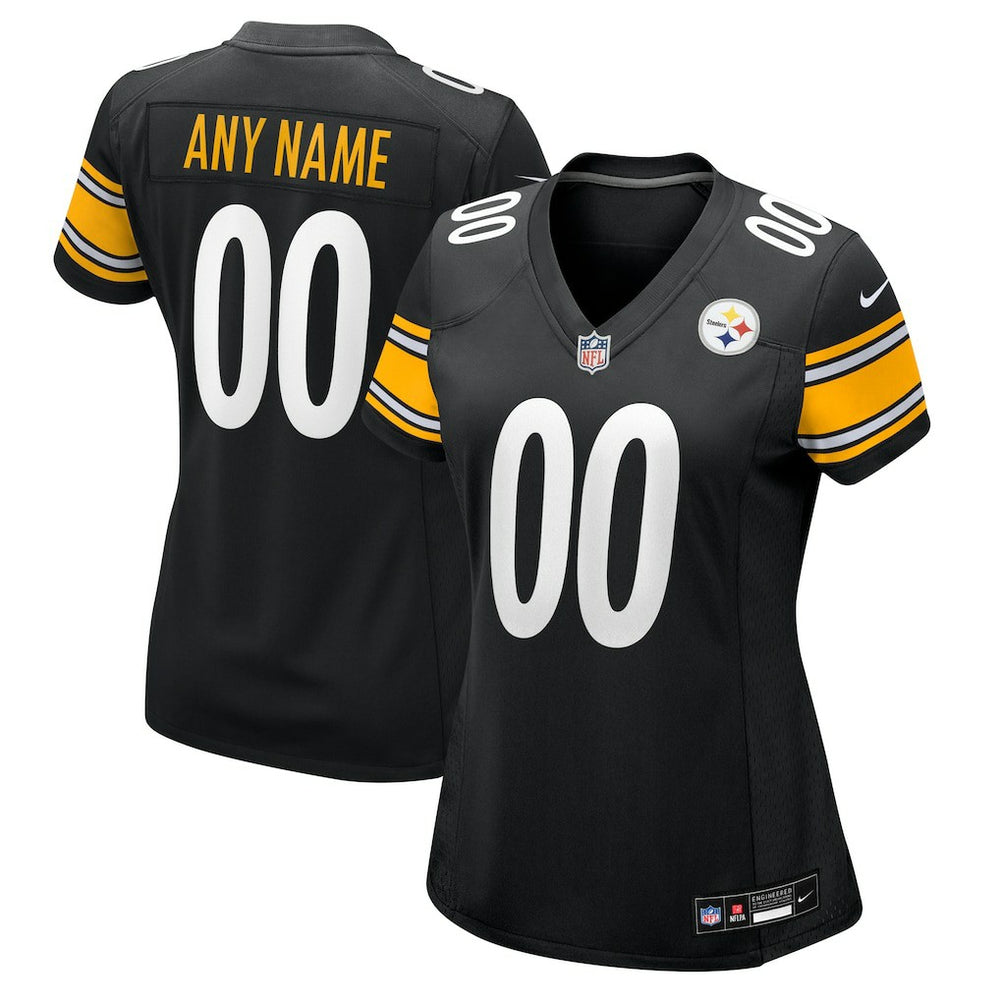 NFL Pittsburgh Steelers Women's Custom Game Jersey - Black
