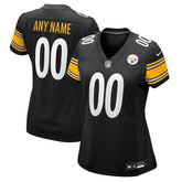NFL Pittsburgh Steelers Women's Custom Game Jersey - Black