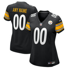 NFL Pittsburgh Steelers Women's Custom Game Jersey - Black