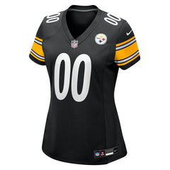 NFL Pittsburgh Steelers Women's Custom Game Jersey - Black