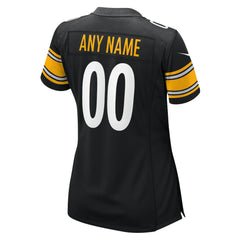 NFL Pittsburgh Steelers Women's Custom Game Jersey - Black