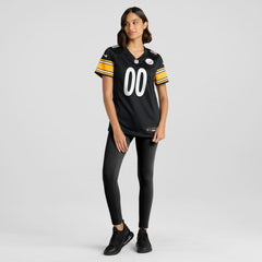 NFL Pittsburgh Steelers Women's Custom Game Jersey - Black