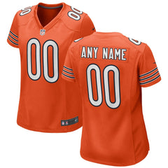 NFL Chicago Bears Women's Alternate Custom Game Jersey - Orange