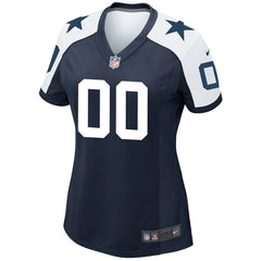 NFL Dallas Cowboys Women's Alternate Custom Game Jersey - Navy