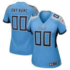 NFL Tennessee Titans Women's Alternate Custom Game Jersey - Light Blue