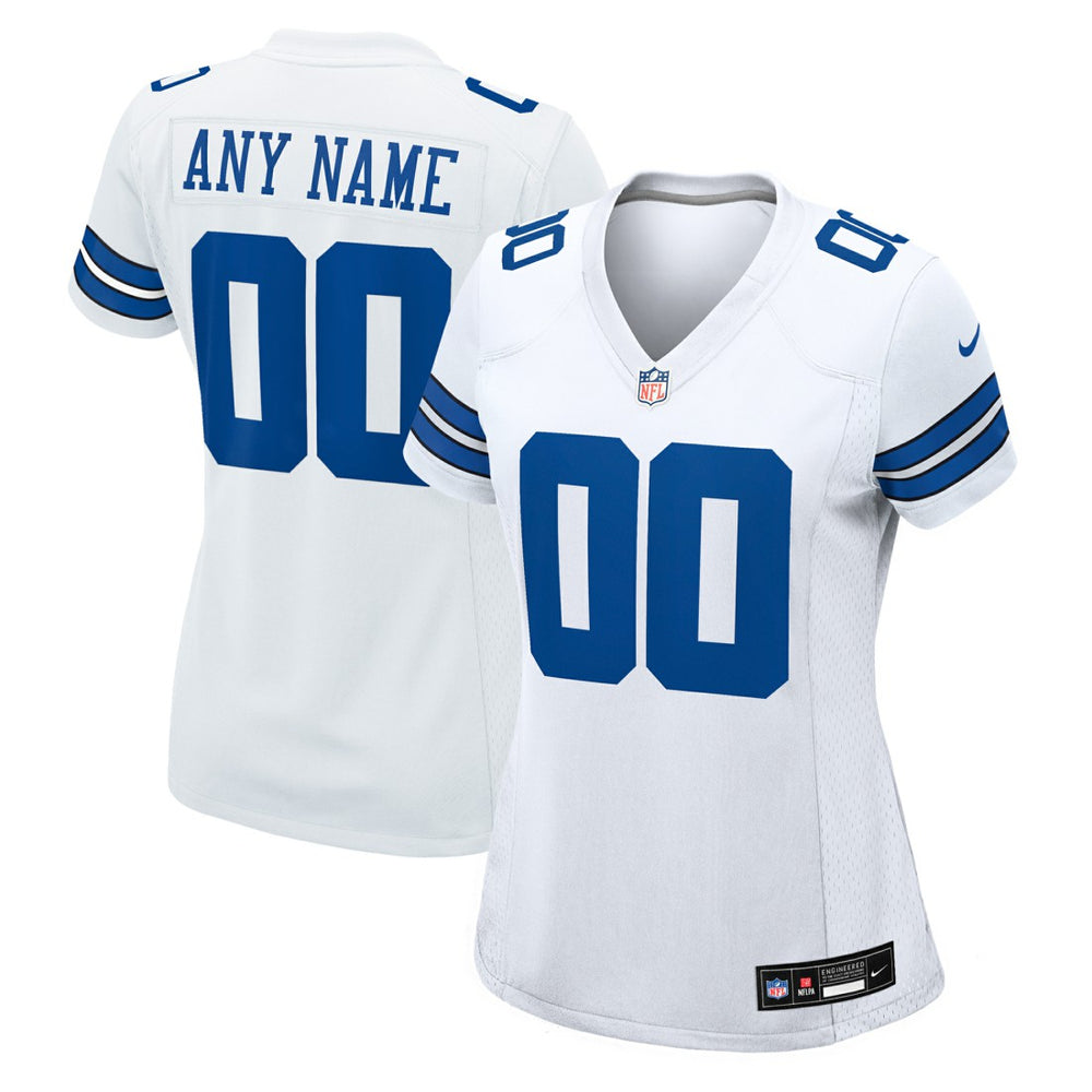 NFL Dallas Cowboys Women's Custom Game Jersey - White