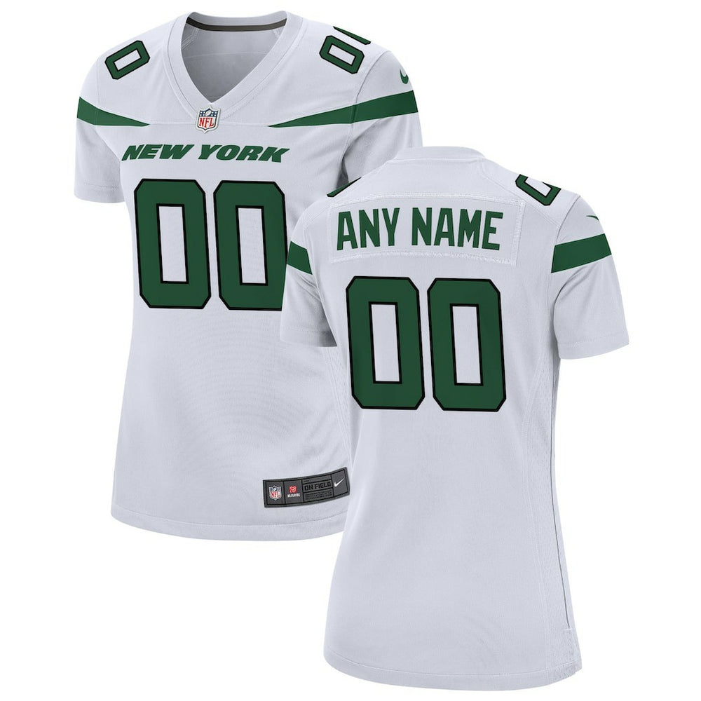 NFL New York Jets Women's Custom Game Jersey - White