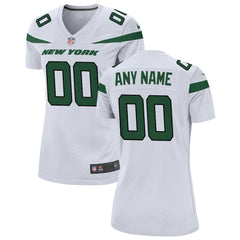NFL New York Jets Women's Custom Game Jersey - White