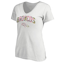 Denver Broncos Women's Floral Arch T-Shirt White