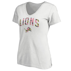Detroit Lions Women's Floral Arch T-Shirt White